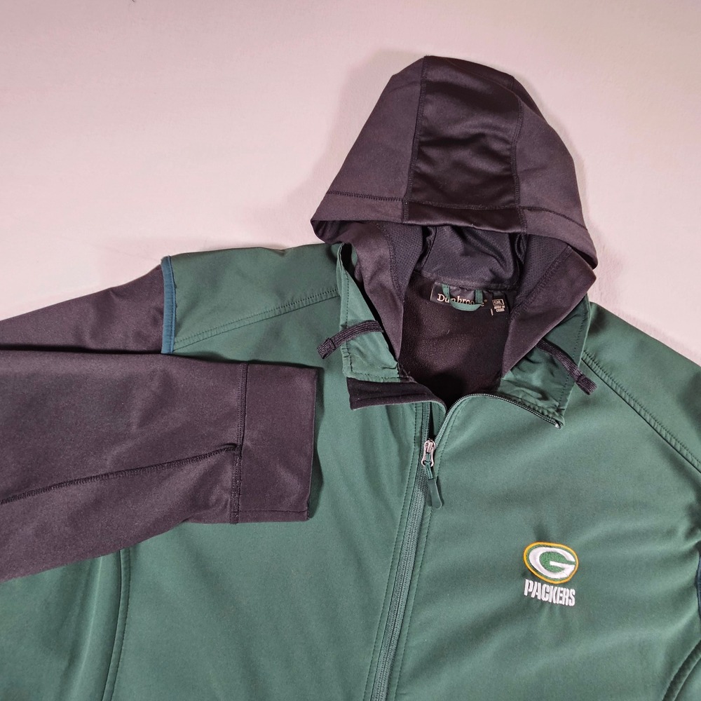 Dunbrooke Green Bay Packers Autographed Jacket Mens 5XL Zip Hooded Softshell